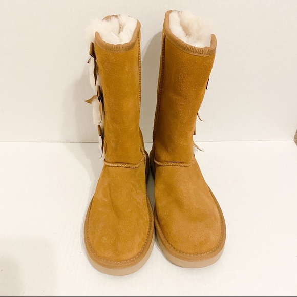 Kookaburra by ugg tan bow tie boots size 5 - Picture 1 of 8